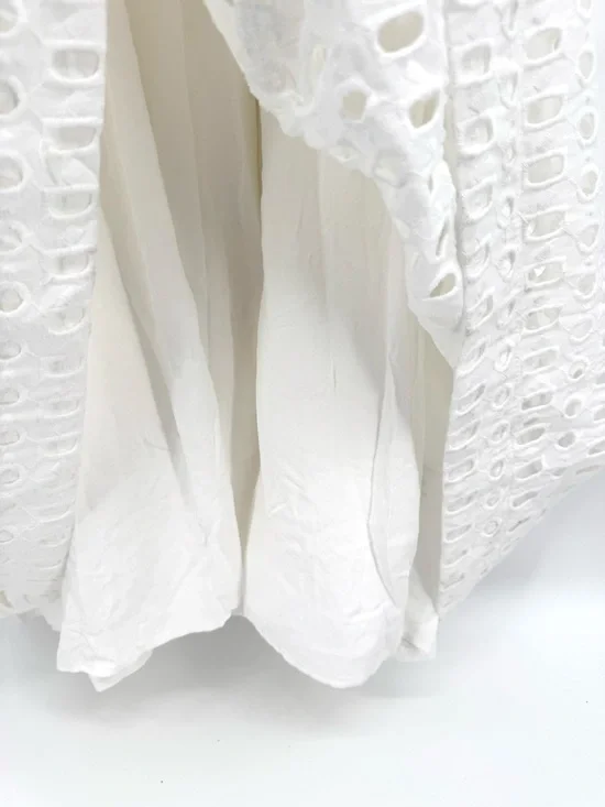 NWT Anthropologie Somerset Eyelet Maxi Dress in White Size Petite Large